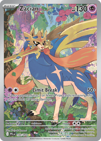 Zacian Phantasmal Flames Pokemon Card