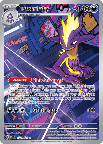 Toxtricity Phantasmal Flames Pokemon Card