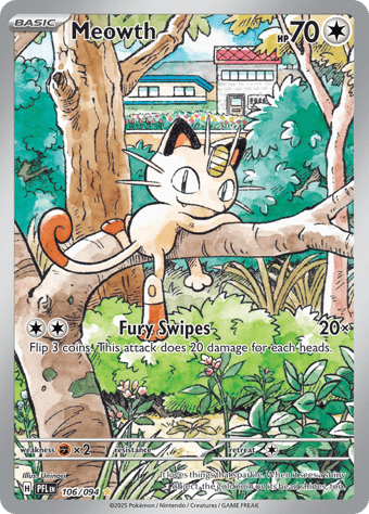 Meowth Phantasmal Flames Pokemon Card