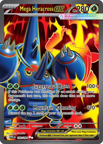 Mega Heracross EX Phantasmal Flames Pokemon Card