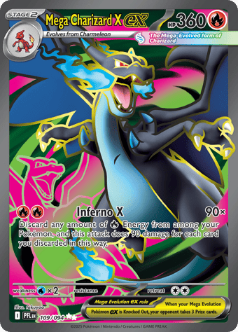 Mega Charizard X EX Phantasmal Flames Pokemon Card
