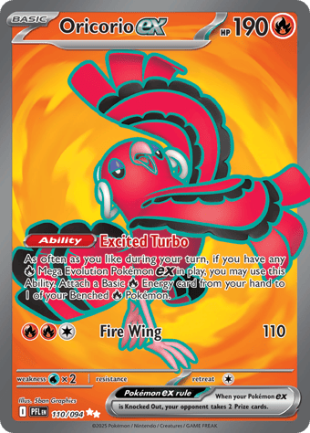 Oricorio EX Phantasmal Flames Pokemon Card