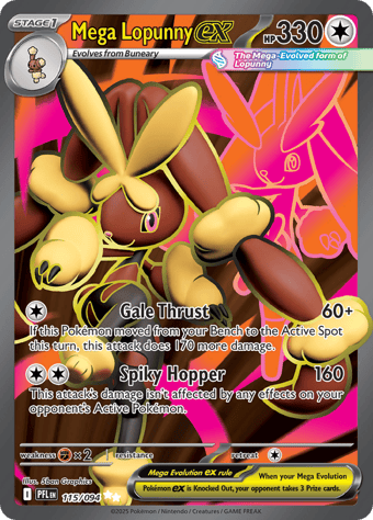 Mega Lopunny EX Phantasmal Flames Pokemon Card