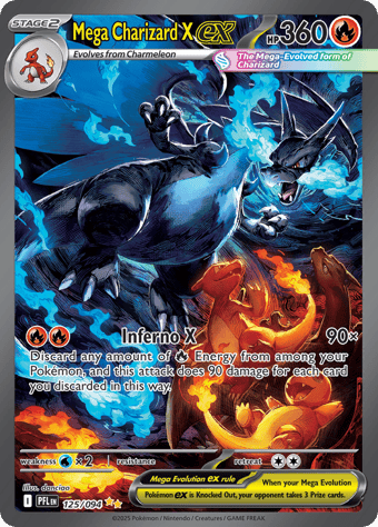Mega Charizard X EX Phantasmal Flames Pokemon Card