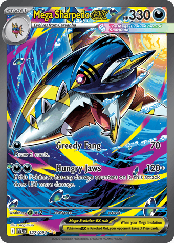Mega Sharpedo EX Phantasmal Flames Pokemon Card