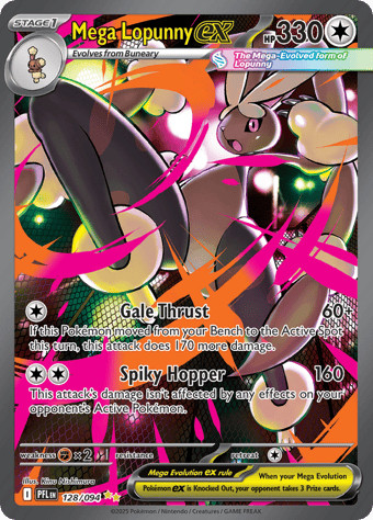 Mega Lopunny EX Phantasmal Flames Pokemon Card