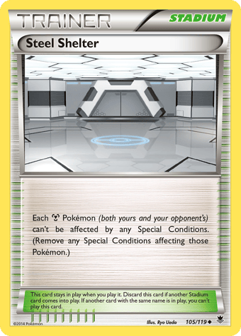 Steel Shelter Phantom Forces Pokemon Card