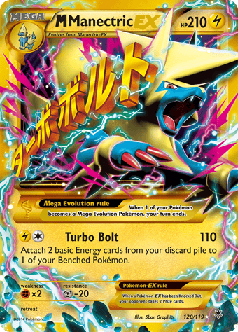 M Manectric-EX Phantom Forces Pokemon Card