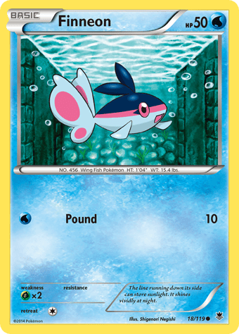 Finneon Phantom Forces Pokemon Card