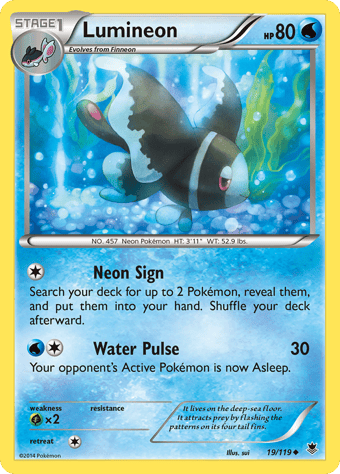 Lumineon Phantom Forces Pokemon Card