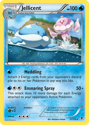 Jellicent Phantom Forces Pokemon Card