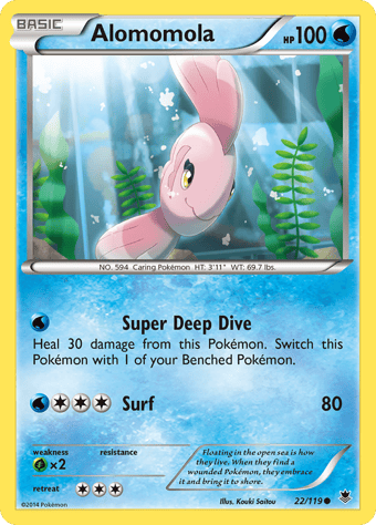 Alomomola Phantom Forces Pokemon Card