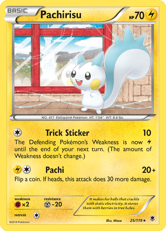 Pachirisu Phantom Forces Pokemon Card