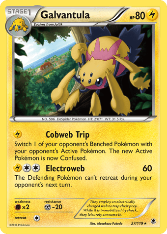 Galvantula Phantom Forces Pokemon Card