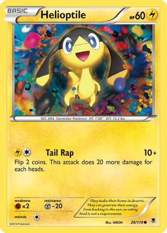 Helioptile Phantom Forces Pokemon Card