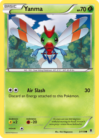Yanma Phantom Forces Pokemon Card