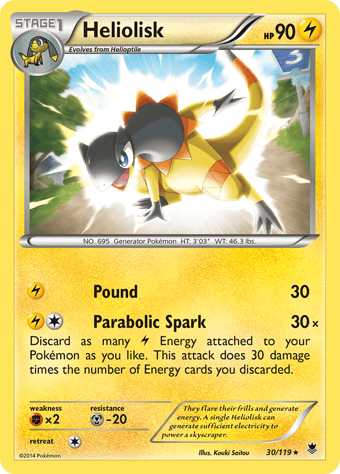 Heliolisk Phantom Forces Pokemon Card