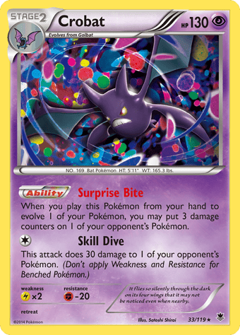 Crobat Phantom Forces Pokemon Card