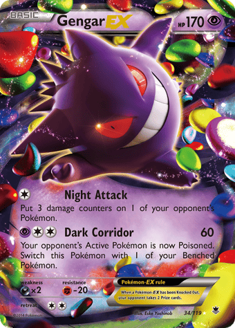 Gengar-EX Phantom Forces Pokemon Card