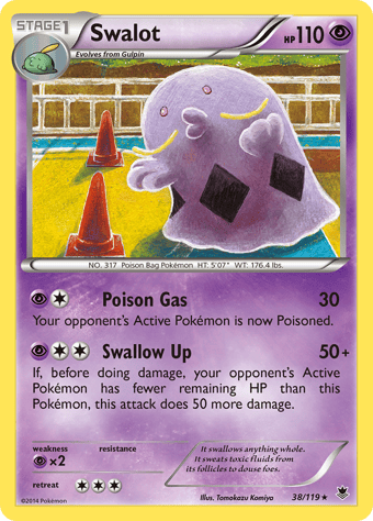 Swalot Phantom Forces Pokemon Card