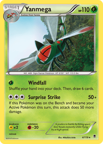 Yanmega Phantom Forces Pokemon Card