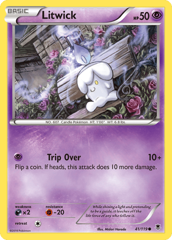 Litwick Phantom Forces Pokemon Card