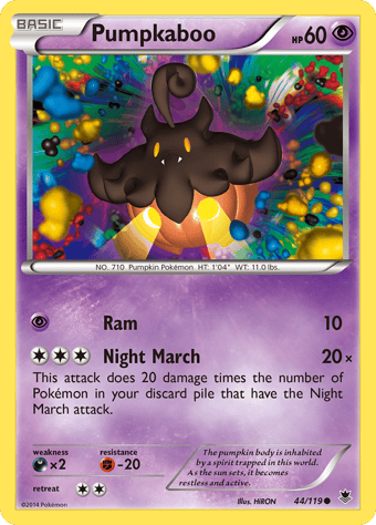 Pumpkaboo Phantom Forces Pokemon Card