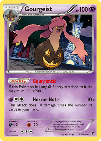 Gourgeist Phantom Forces Pokemon Card