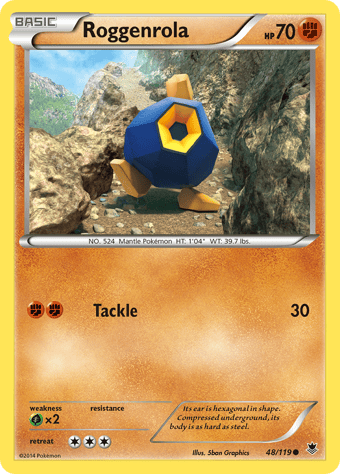 Roggenrola Phantom Forces Pokemon Card