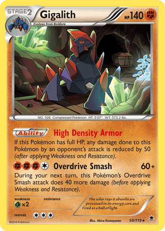 Gigalith Phantom Forces Pokemon Card