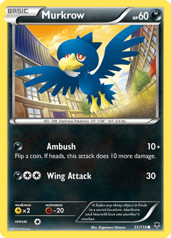Murkrow Phantom Forces Pokemon Card