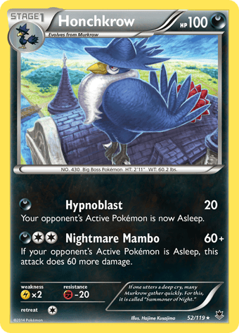 Honchkrow Phantom Forces Pokemon Card
