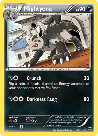 Mightyena Phantom Forces Pokemon Card