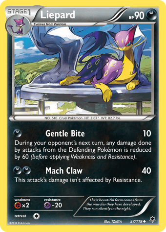 Liepard Phantom Forces Pokemon Card
