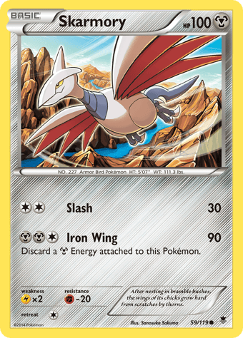 Skarmory Phantom Forces Pokemon Card