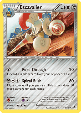 Escavalier Phantom Forces Pokemon Card