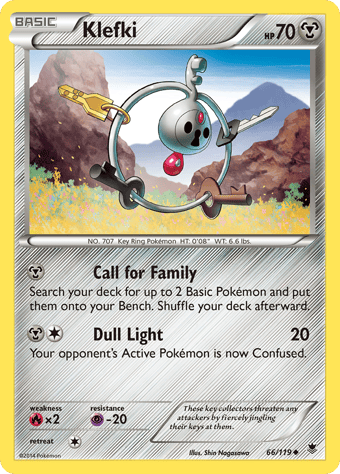 Klefki Phantom Forces Pokemon Card