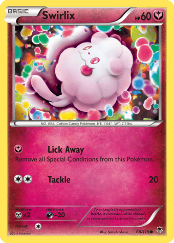Swirlix Phantom Forces Pokemon Card