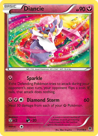 Diancie Phantom Forces Pokemon Card