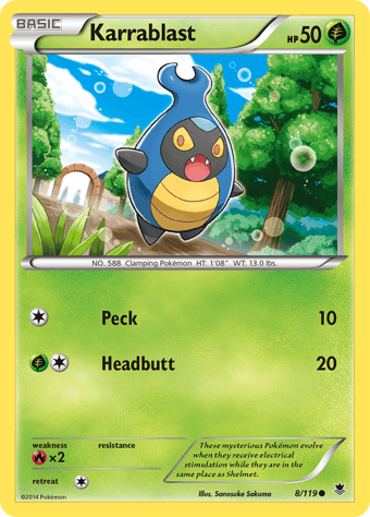 Karrablast Phantom Forces Pokemon Card