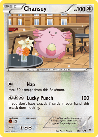 Chansey Phantom Forces Pokemon Card
