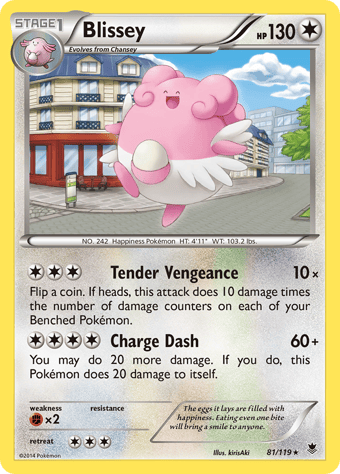 Blissey Phantom Forces Pokemon Card