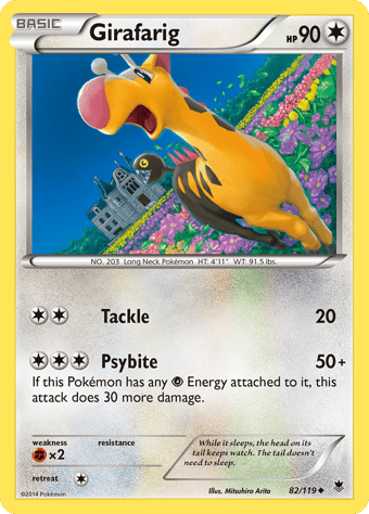 Girafarig Phantom Forces Pokemon Card