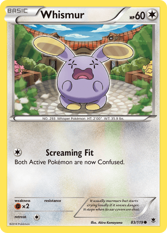 Whismur Phantom Forces Pokemon Card