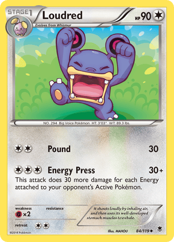 Loudred Phantom Forces Pokemon Card
