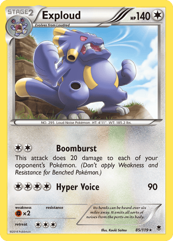 Exploud Phantom Forces Pokemon Card