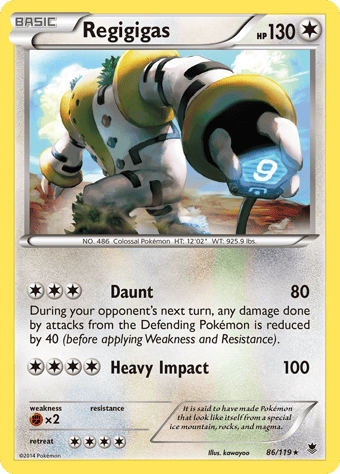 Regigigas Phantom Forces Pokemon Card
