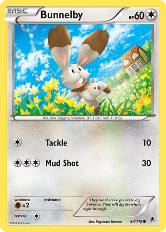 Bunnelby Phantom Forces Pokemon Card