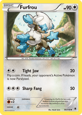 Furfrou Phantom Forces Pokemon Card