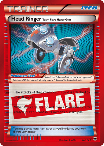 Head Ringer Team Flare Hyper Gear Phantom Forces Pokemon Card